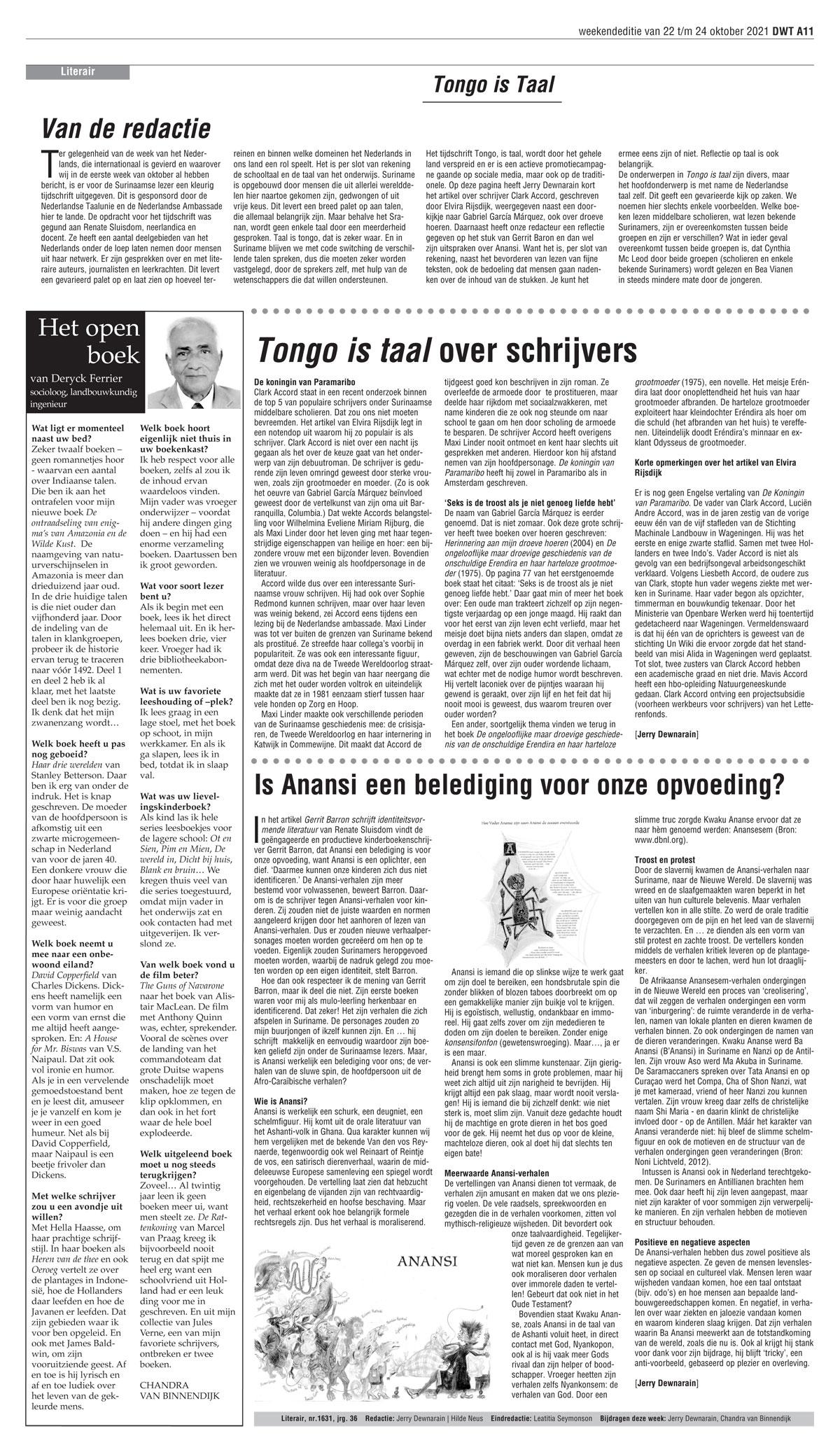 De Ware Tijd — Literair, 22–24 oktober 2021